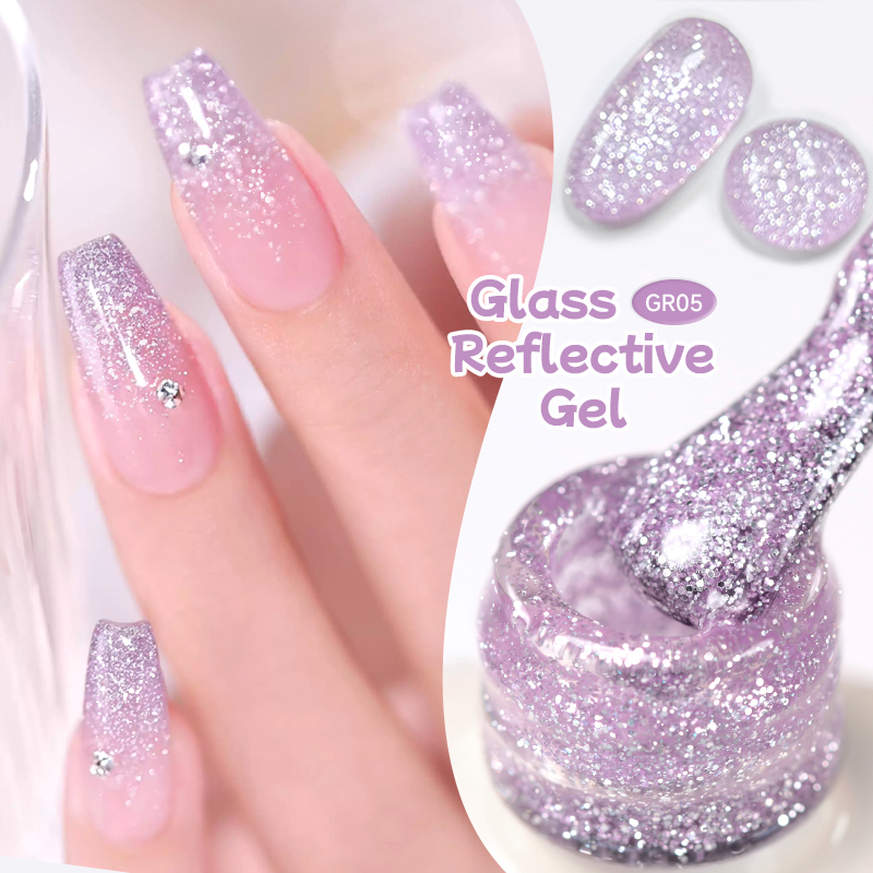 Resin Art Purple - طلاء أظافر جل لامع بنفسجي من
