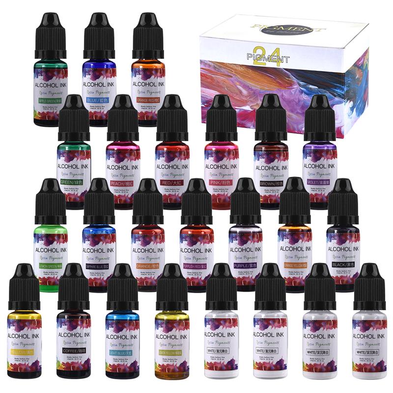 Resin Dye Opaque - 24 لون/مجموعة 10 مللي الصباغ الراتنج