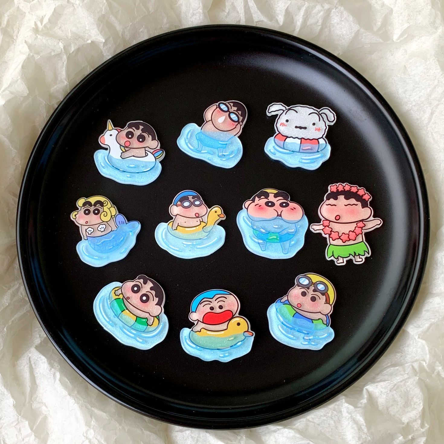 Resin Art Accessories - ملصقات زخرفية ثلاثية الأبعاد بتصميم كرتوني