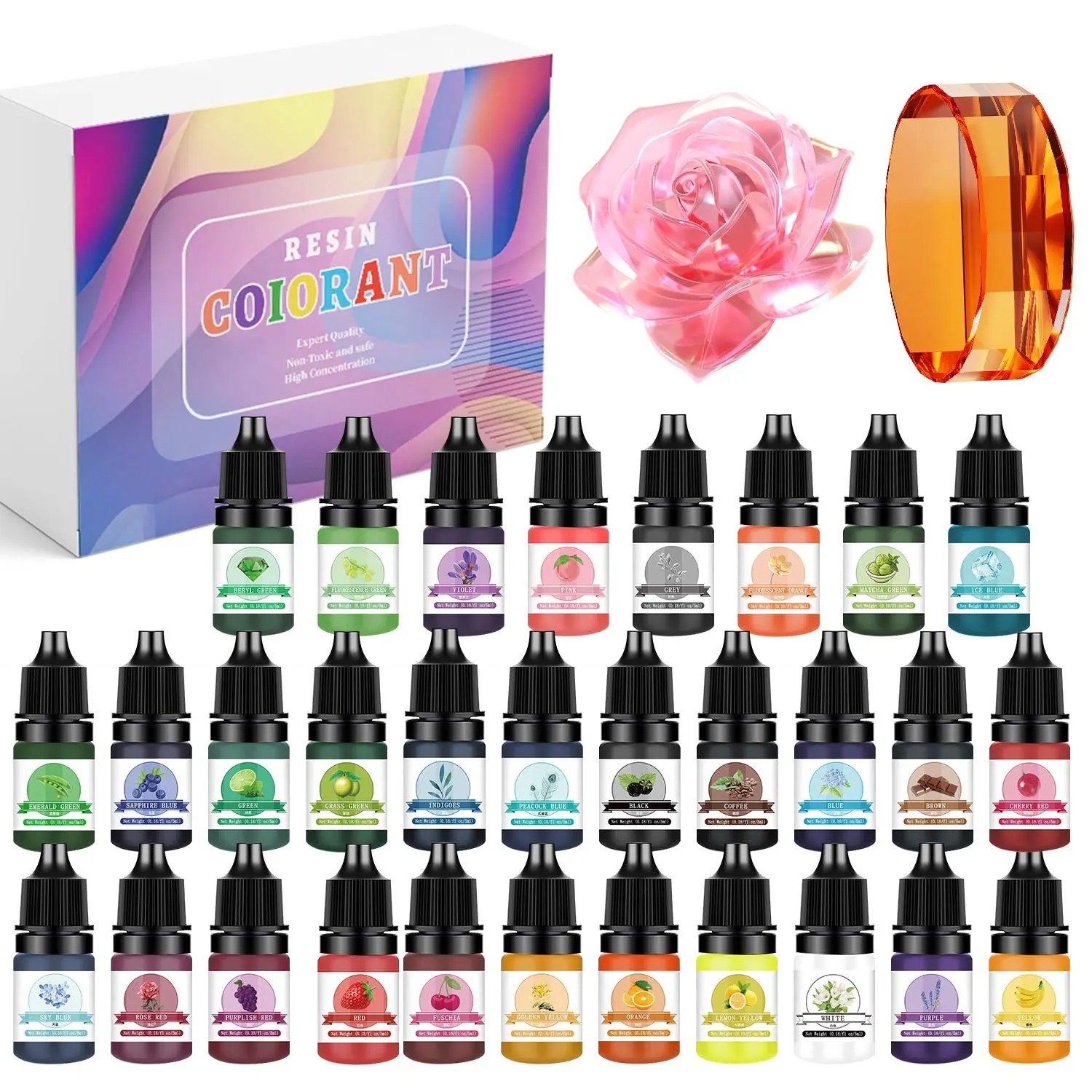 Resin Dye Opaque - 30 ألوان 5 مللي الايبوكسي الراتنج
