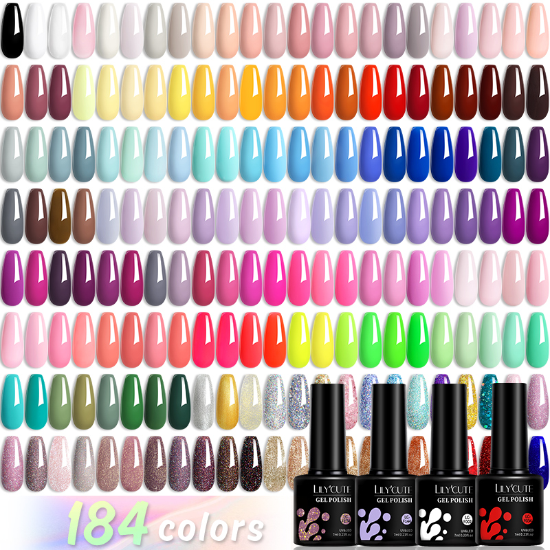 Resin Art Purple - LILYCUTE 184 ألوان 7 مللي جل