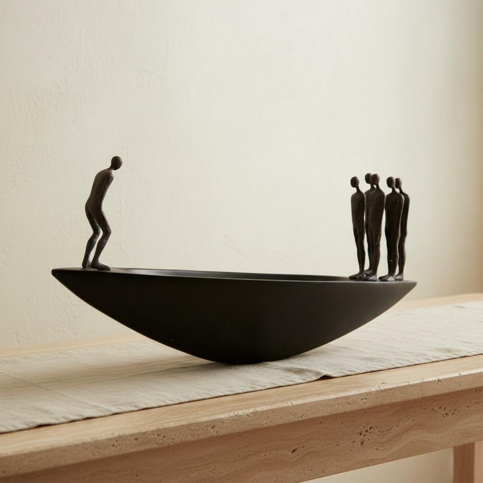 Resin Art Furniture - تمثال قارب شراعي عصري من الراتنج،