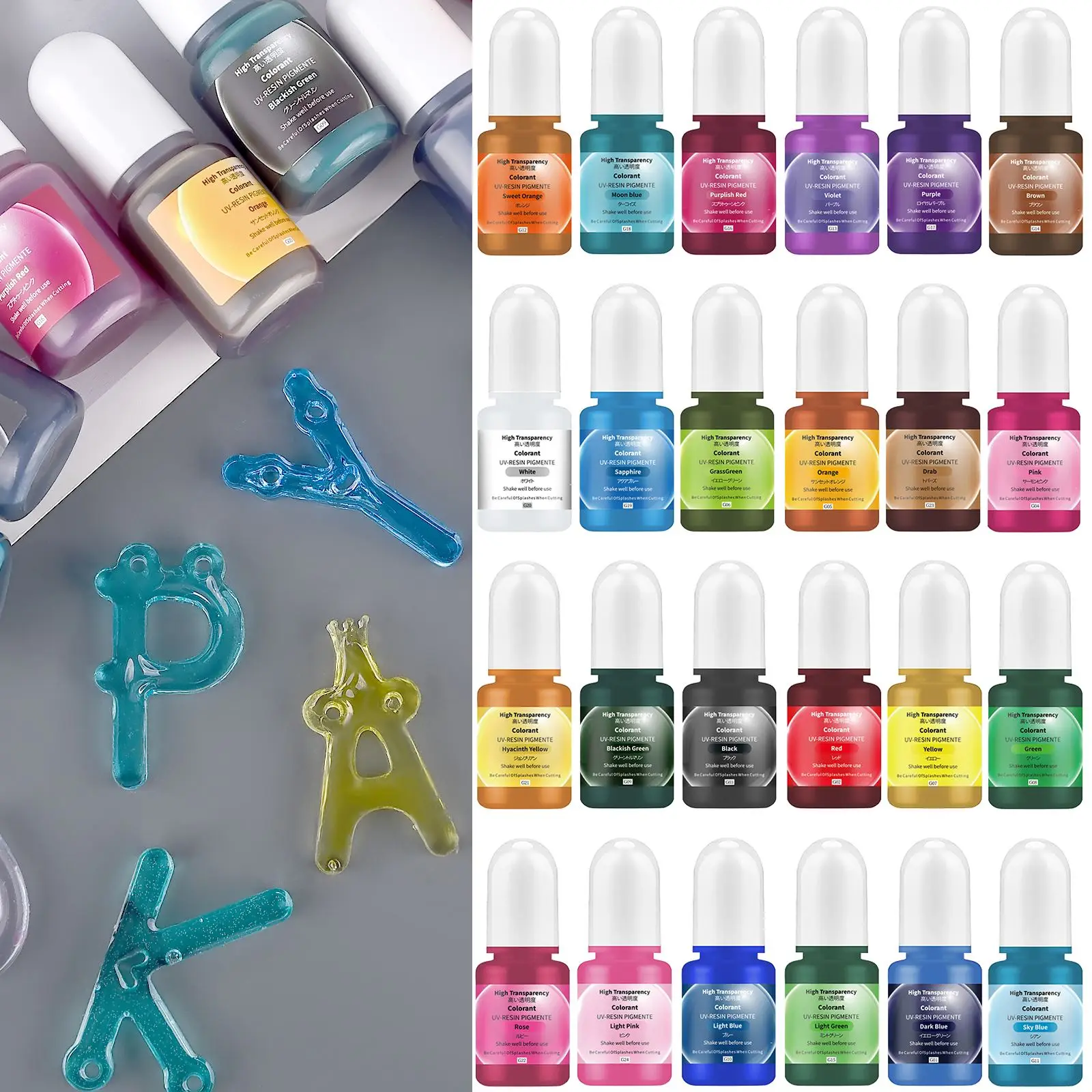 Resin Dye Opaque - 24 ألوان 5 مللي الايبوكسي الراتنج