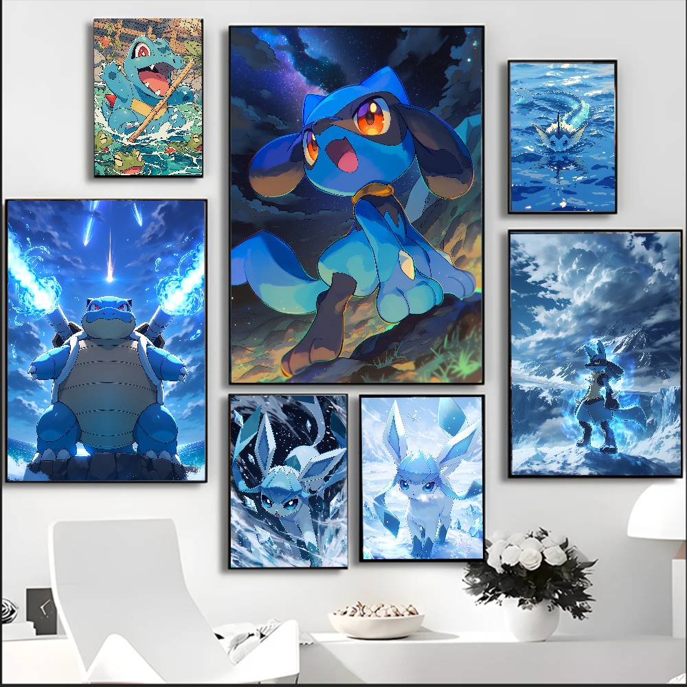 Resin Art Anime - ملصق فني جداري لشخصيات بوكيمون من