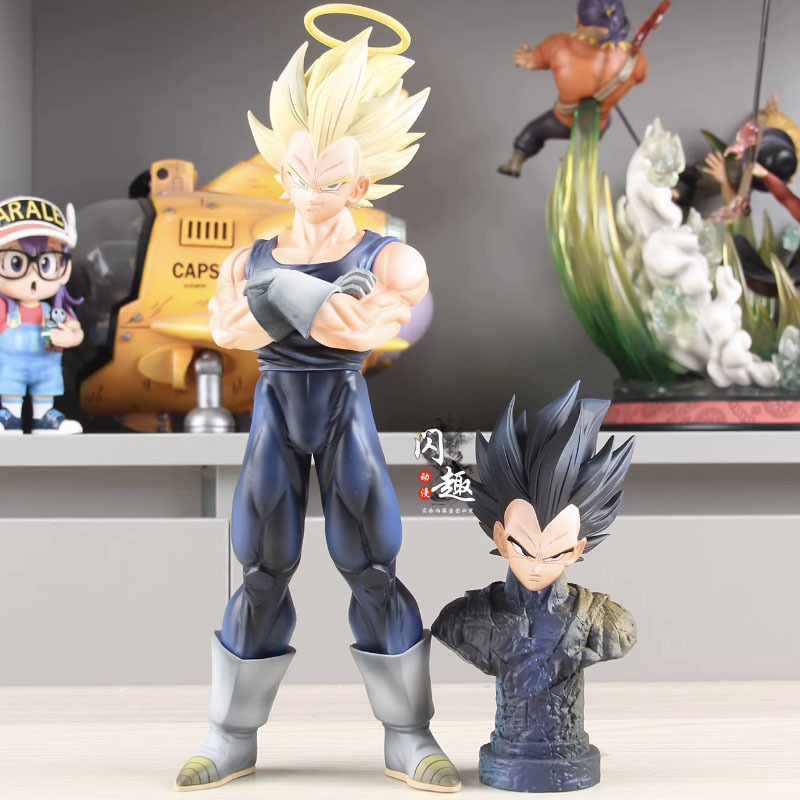 Resin Art Dragon Ball Z - تمثال YJ ماجين فيجيتا برأسين من