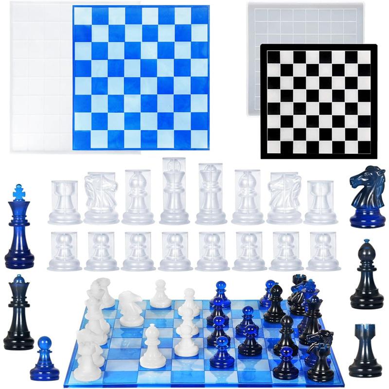 قالب شطرنج من الراتنج مع لوحة  - مراجعة Resin Art Table وسعره