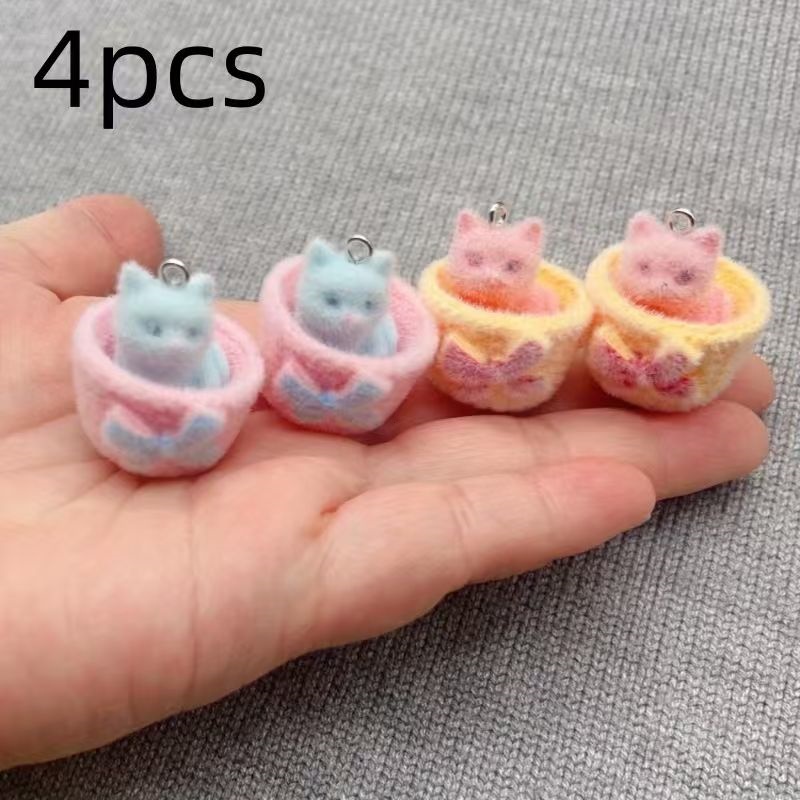 4 قطع من قلادات القطط ثلاثية ا - مراجعة Resin Art Accessories وسعره