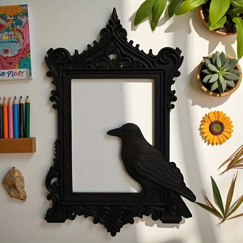 زينة HaLLoween الغراب الخفافيش - مراجعة Resin Art Photo Frame وسعره