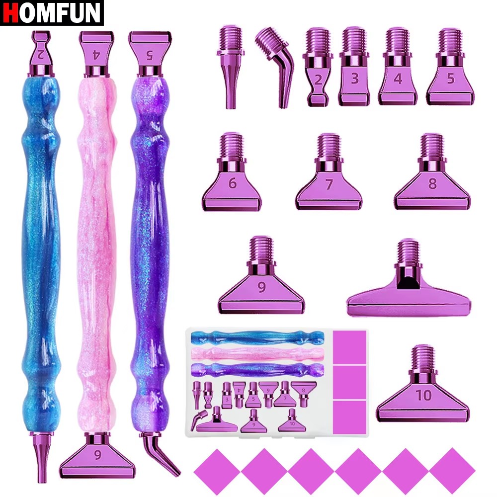 مجموعة أقلام رسم ماسية مع أطرا - مراجعة Resin Art Purple وسعره