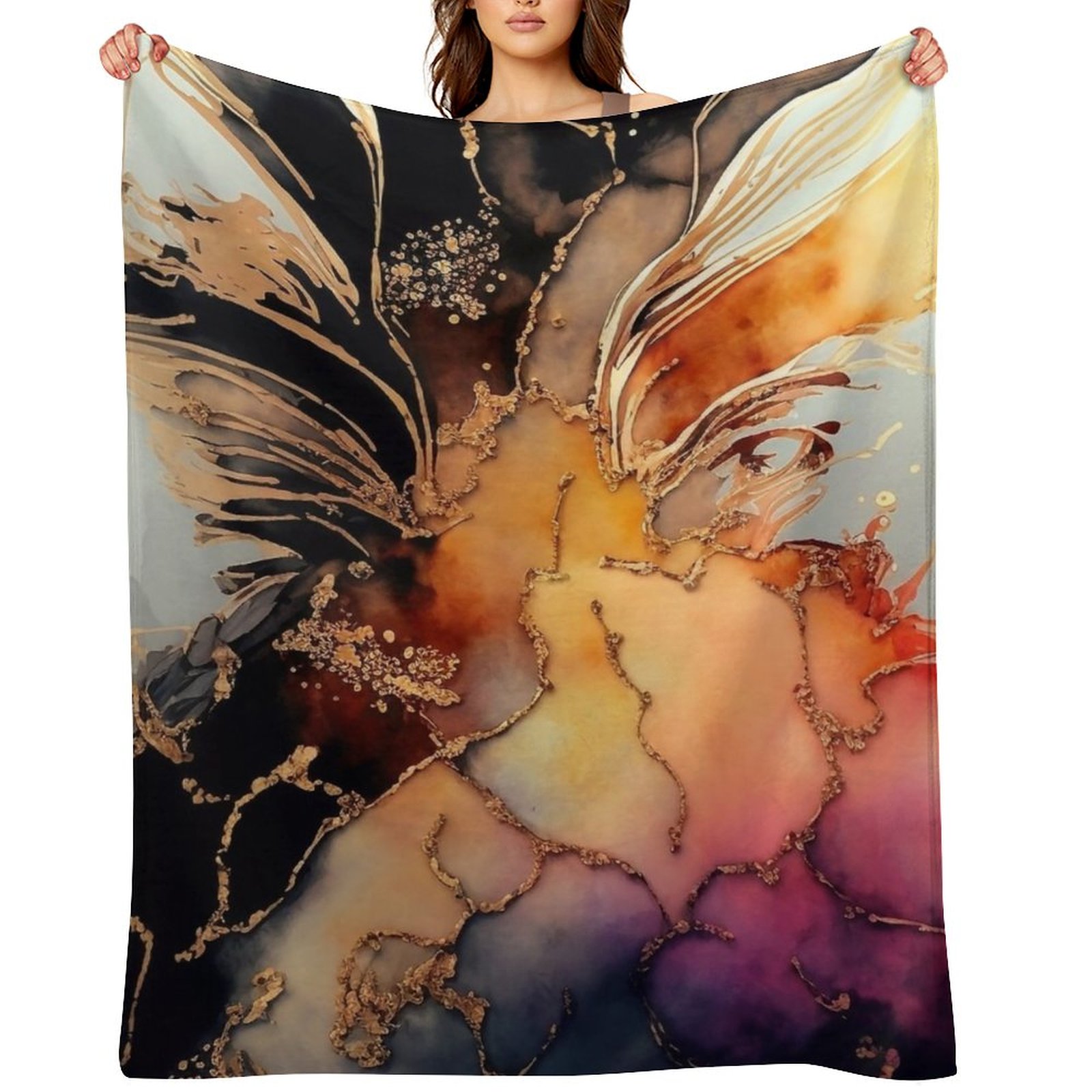 بطانية فاخرة ناعمة بنقشة مربعا - مراجعة Resin Art Alcohol Ink وسعره