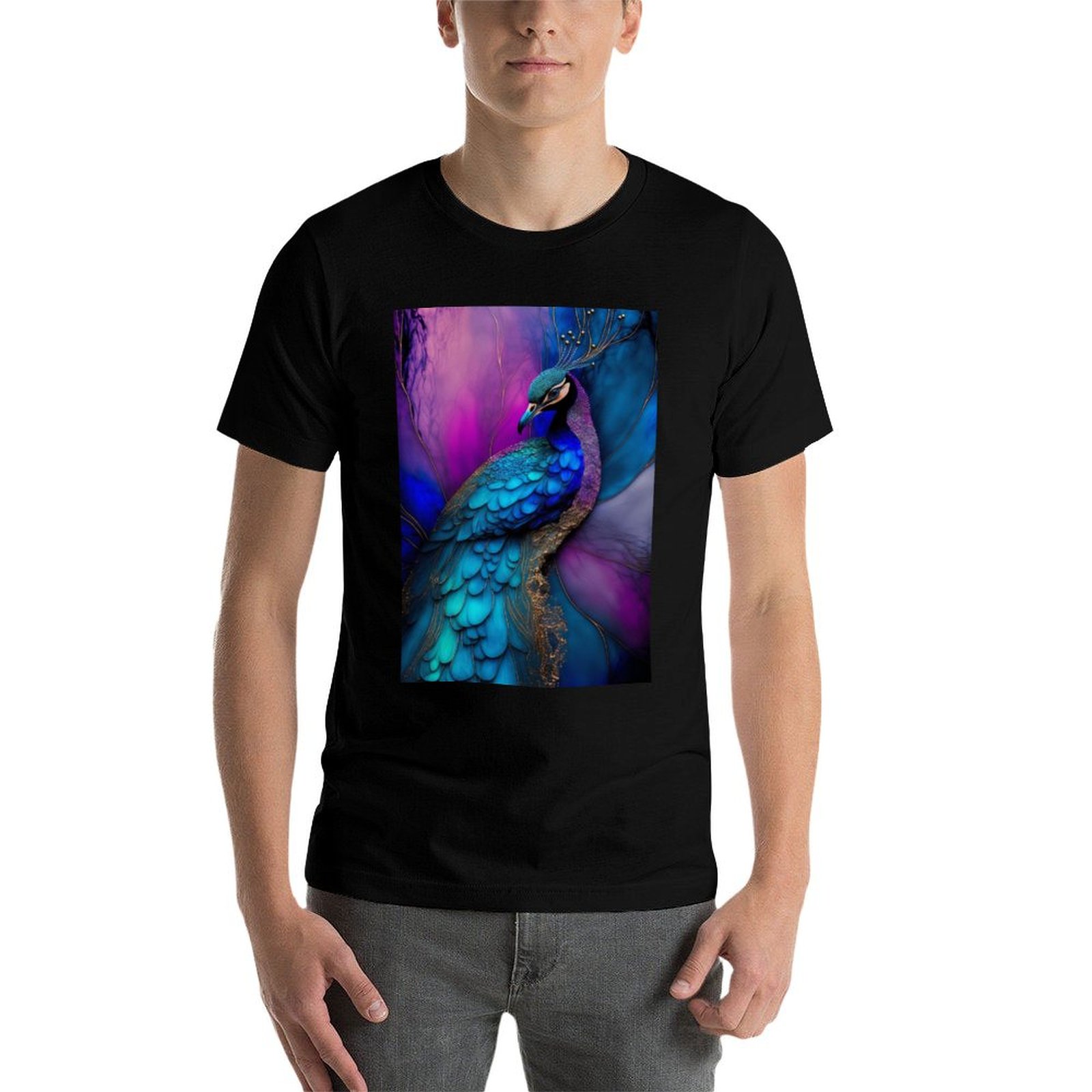ريشة الطاووس - تيشيرت فني بحبر - مراجعة Resin Art Alcohol Ink وسعره