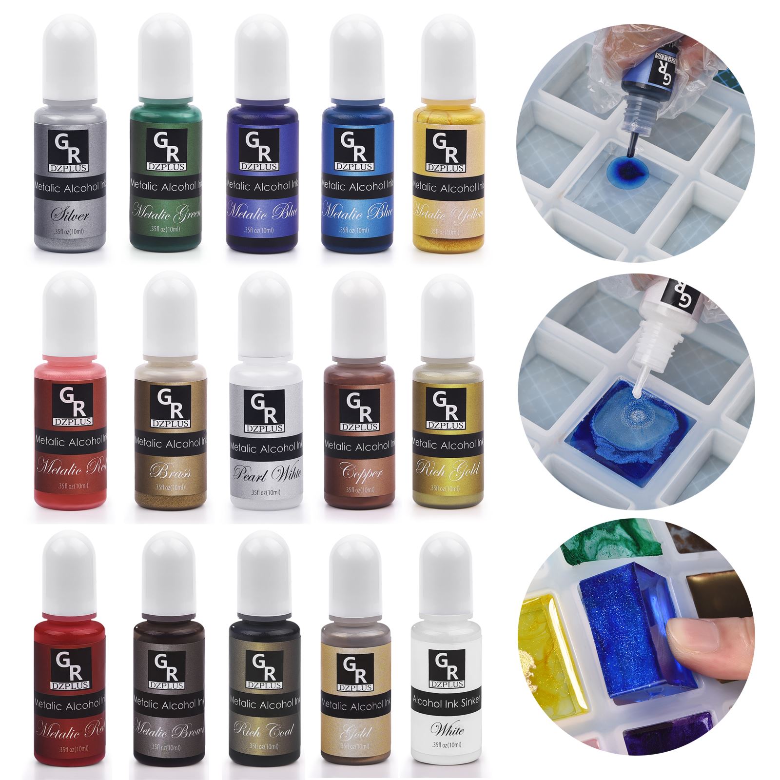 1 مجموعة الراتنج الصباغ عدة ال - مراجعة Resin Art Alcohol Ink وسعره