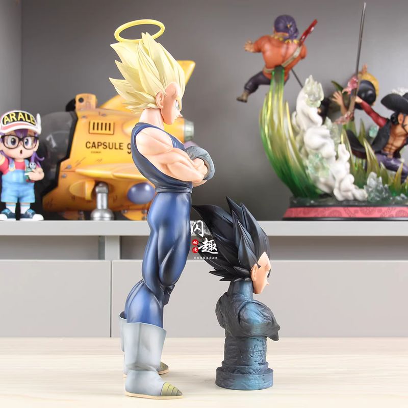 تمثال YJ ماجين فيجيتا برأسين م - مراجعة Resin Art Dragon Ball Z وسعره