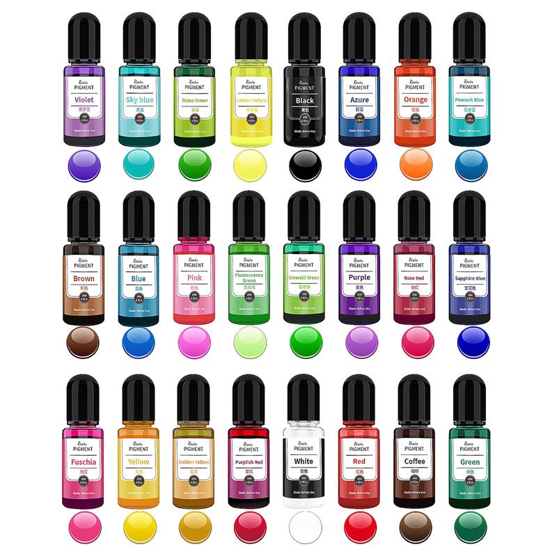 24 لون الفن الحبر الكحول الرات - مراجعة Resin Art Alcohol Ink وسعره